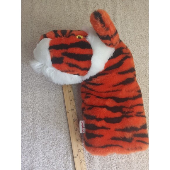 PUPPET PLUSH DAPHNE  TIGER BRIGHT ORANGE WITH BLACK STRIPES - Picture 4 of 6